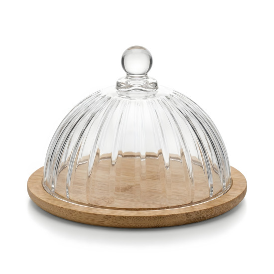 Cake Serving Platter with Glass Lid